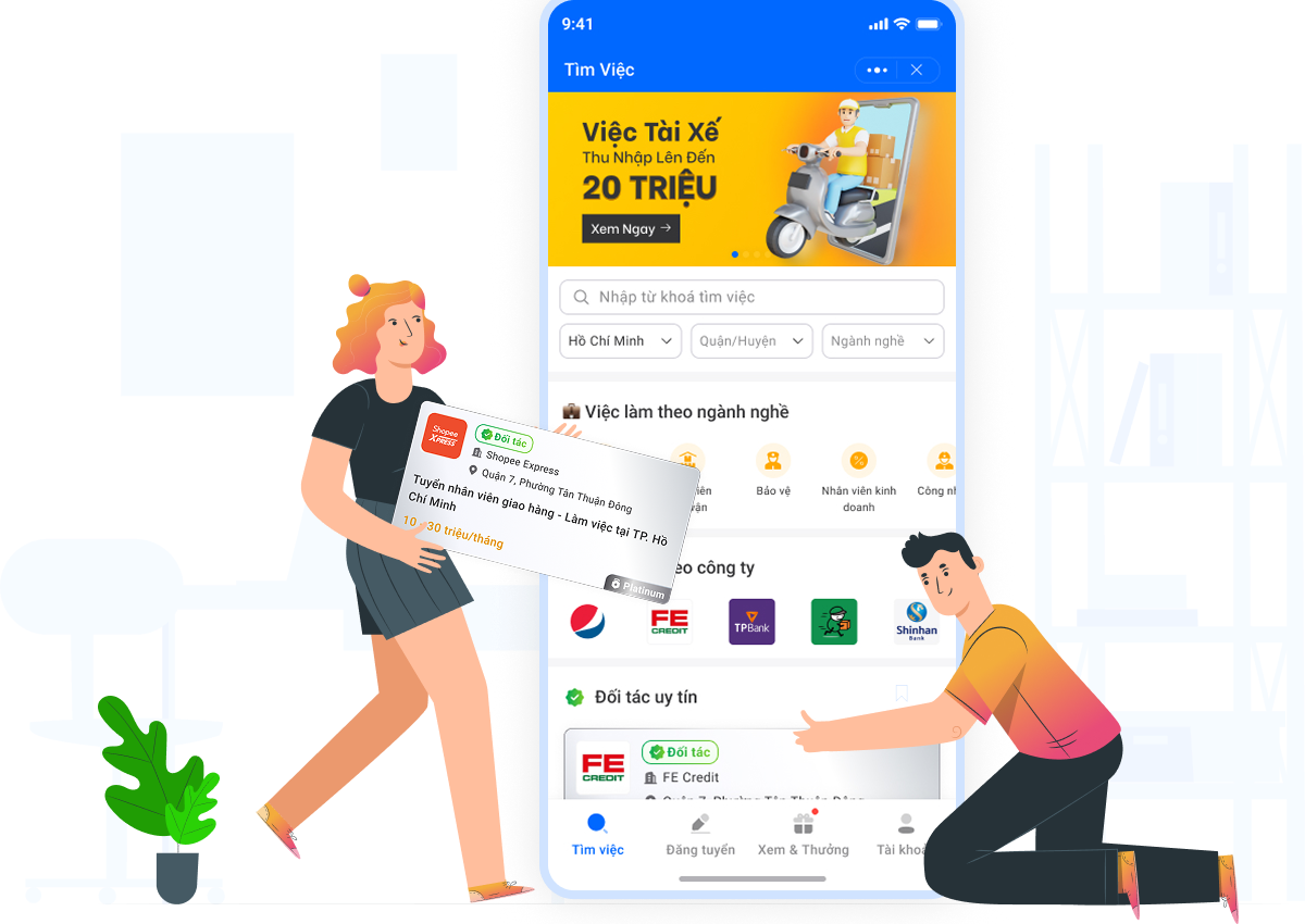 Tin tuyển dụng hiển thị ngay trên ứng dụng Zalo